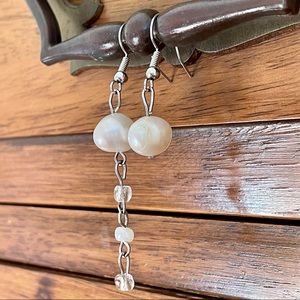 Asymmetrical Freshwater Pearl Earrings